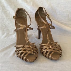 Lauren Ralph Lauren sparkly Mocha evening sandals
